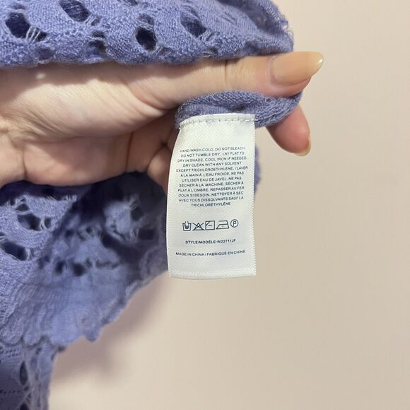 NWT Guest In Residence Gigi Hadid Seashell Tunic in Purple 100% Cashmere Medium - Picture 9 of 13